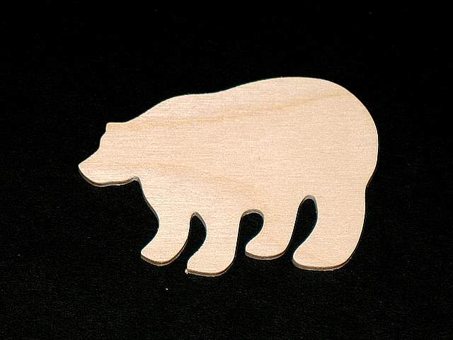 (image for) Bear Shape Cutout - Brown Bear - Hand cut plywood